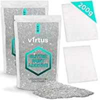 Los mejores  - V1rtus color plateado aditivo de pintura con purpurina plateada- 100 g- 2 paquetes más 2 almohadillas pulidoras